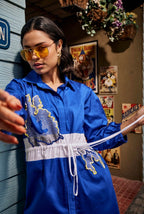 Wild Blue Shirt Dress - Puja Agarwal