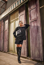 Black Triangle Geometric Embroidered Shirt / Co-ord Set - Puja Agarwal