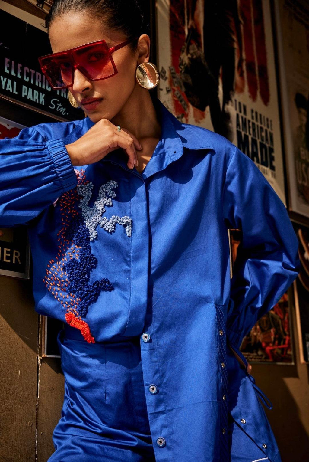 Blue Blaze Shirt / Co-ord Set - Puja Agarwal
