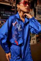 Blue Blaze Shirt / Co-ord Set - Puja Agarwal