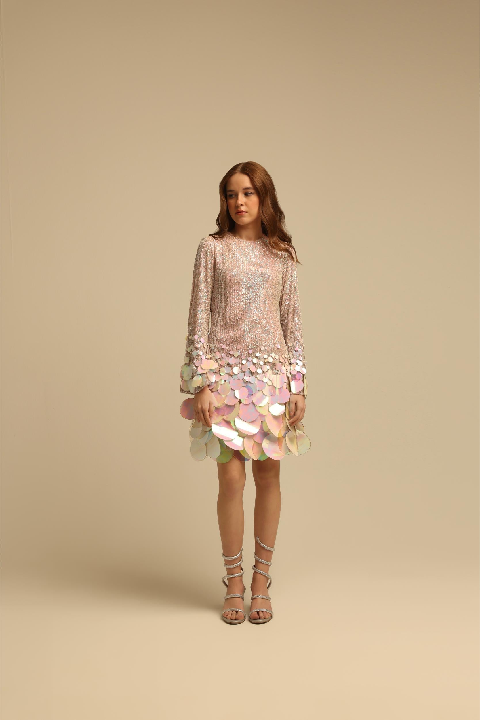 JULIE PINK SEQUIN DRESS