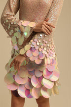 JULIE PINK SEQUIN DRESS