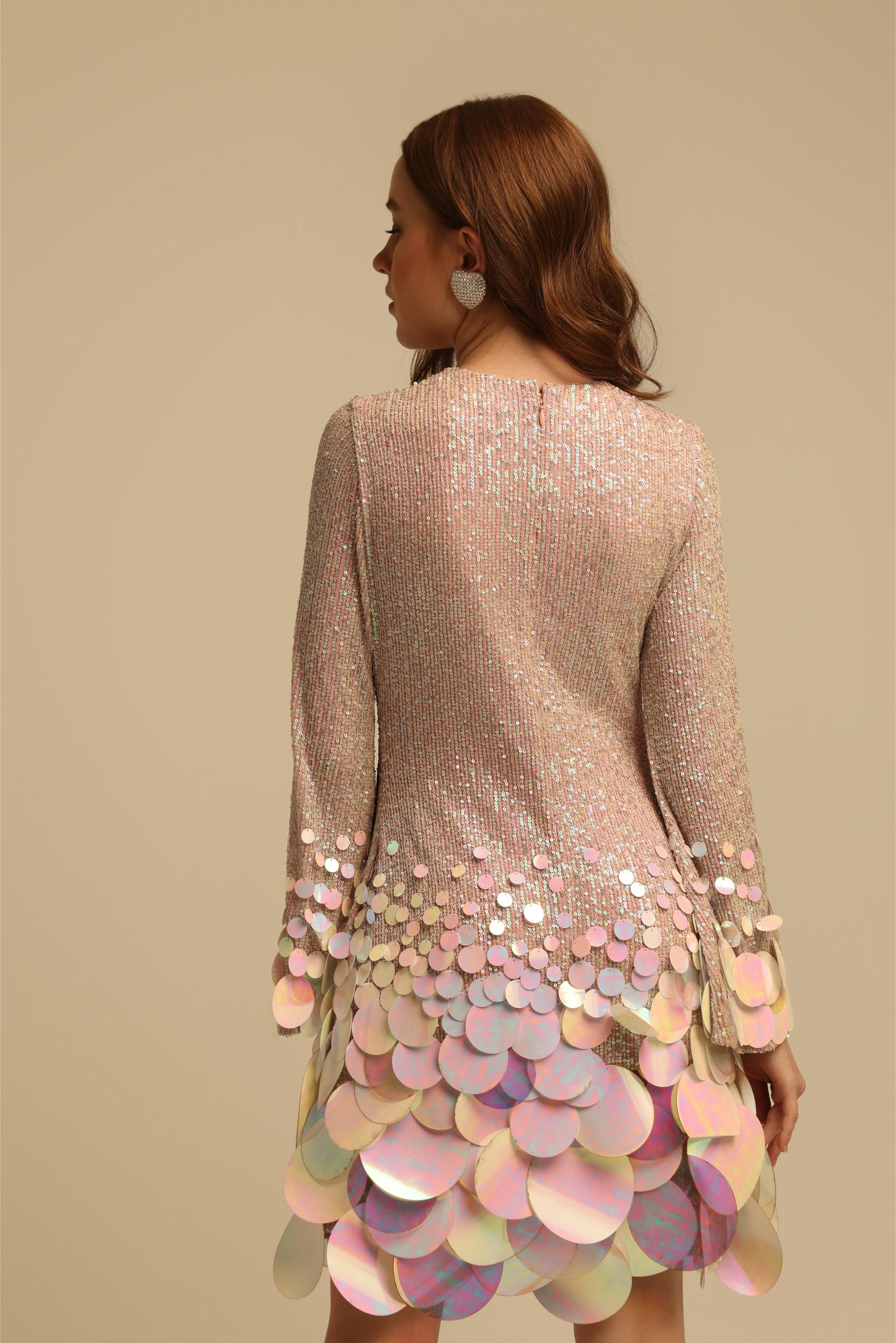 JULIE PINK SEQUIN DRESS