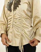 Drawstring Drape Shirt