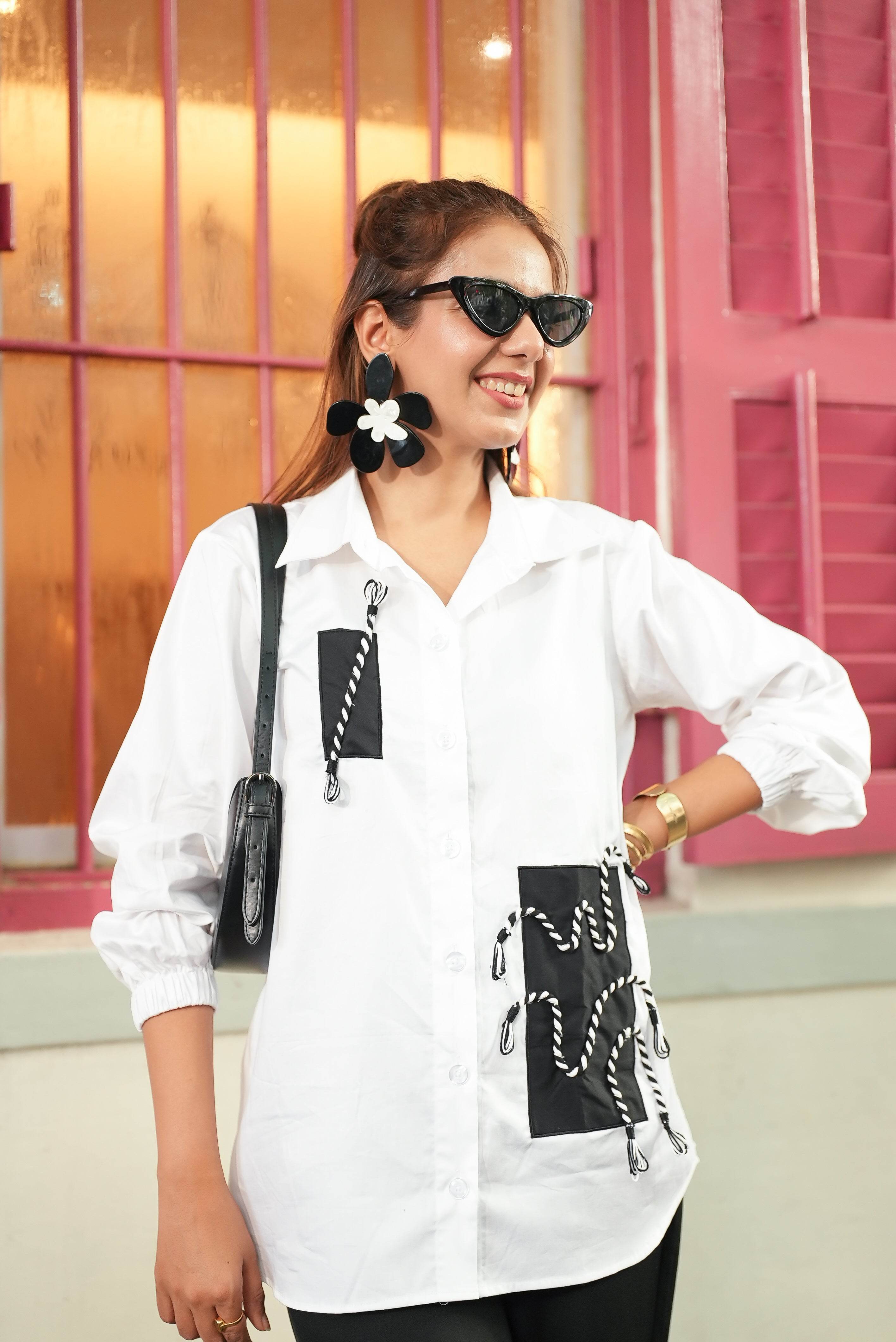 Bella White Shirt / Co-ord Set - Puja Agarwal