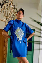 Abstract Blue Dress - Puja Agarwal