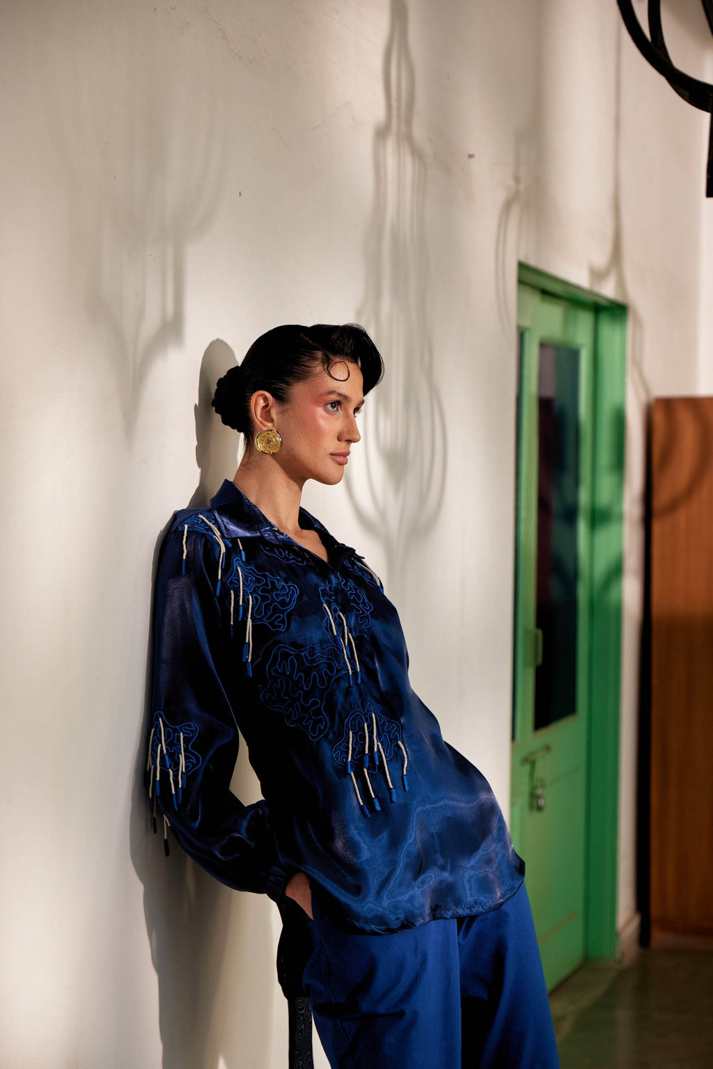Fringe Finesse in Blue - Puja Agarwal