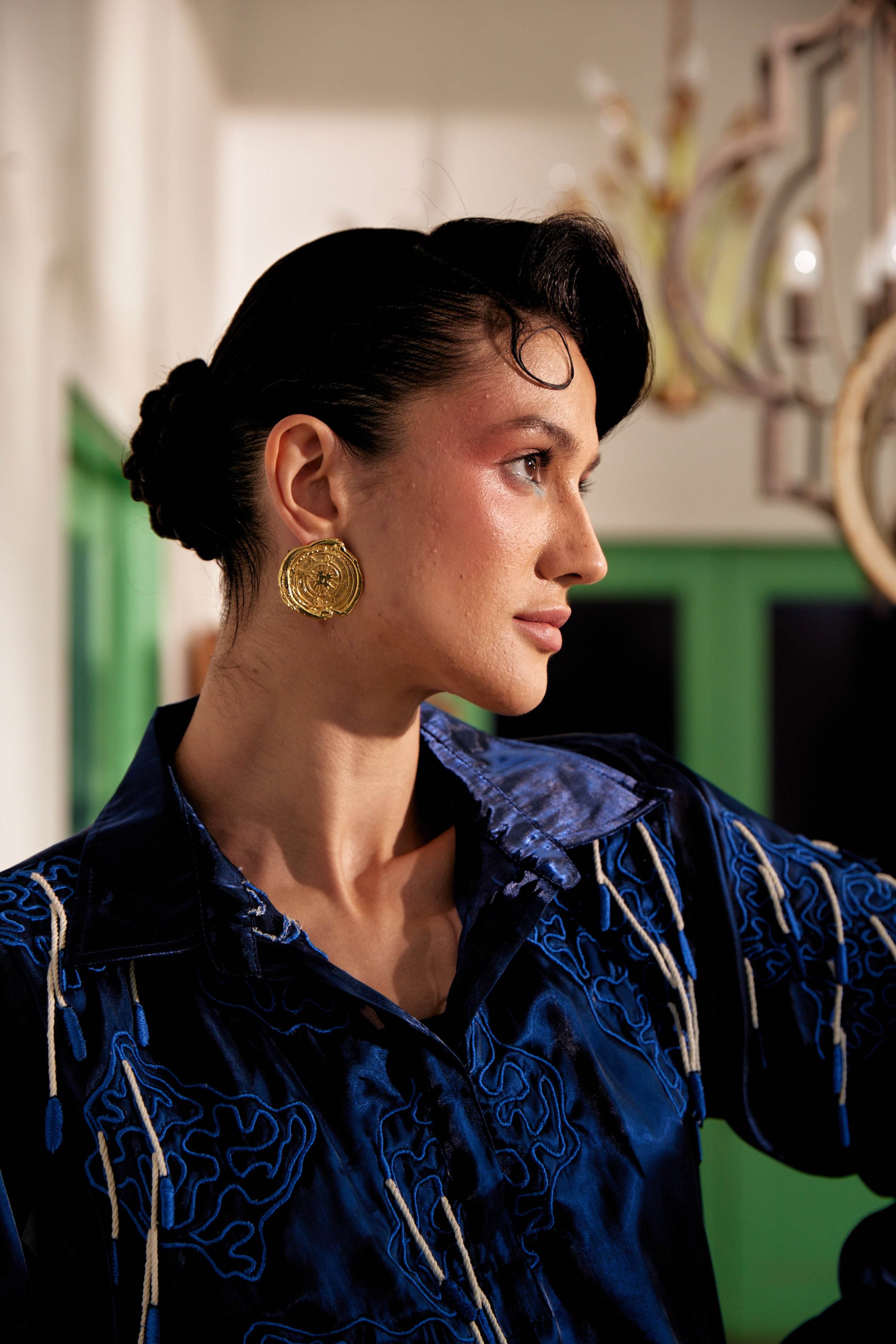 Fringe Finesse in Blue - Puja Agarwal