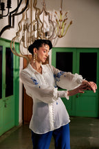 Fringe Finesse in White - Puja Agarwal