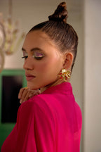Fringe Finesse in Fuschia Pink - Puja Agarwal