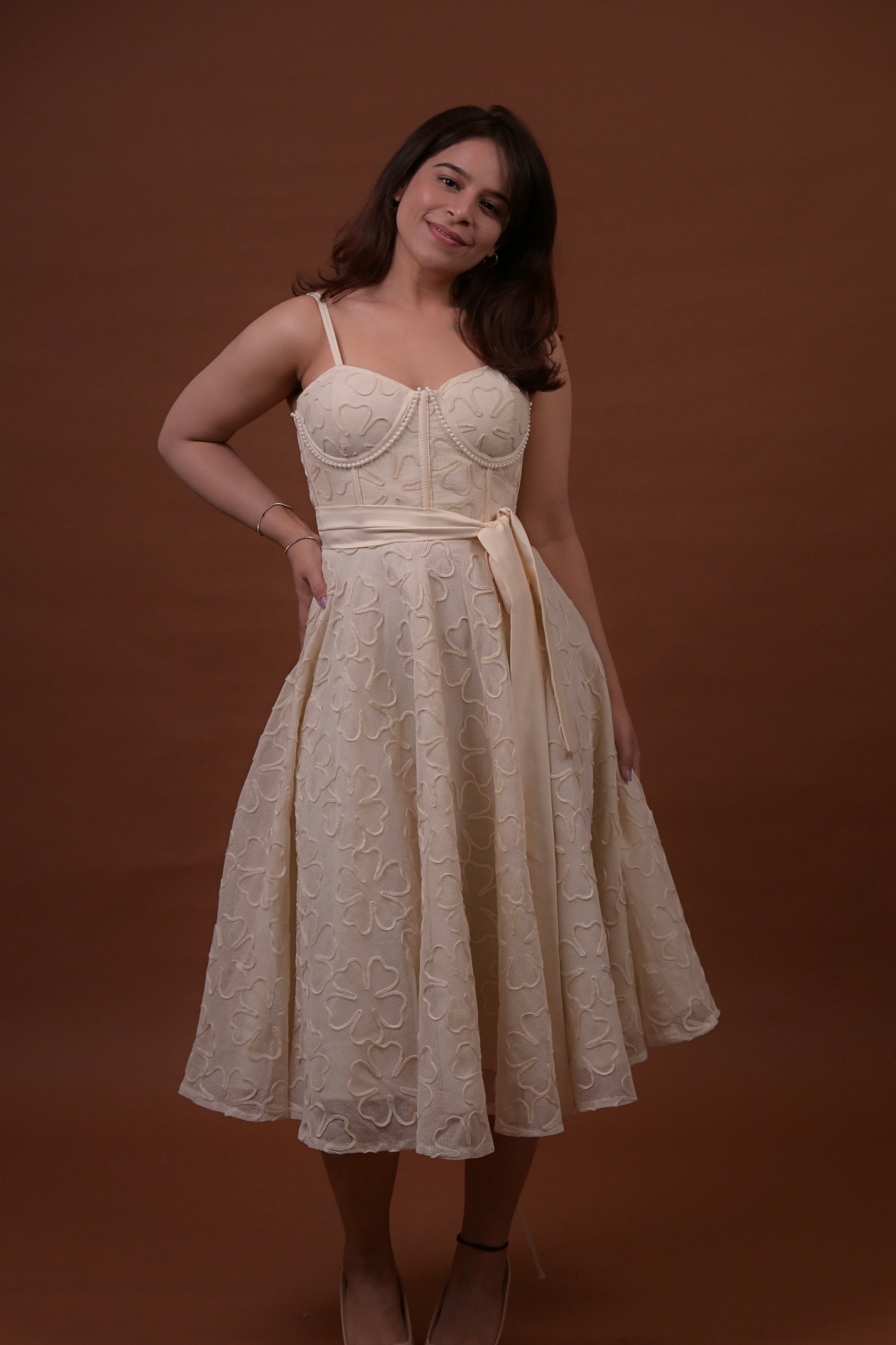 White Petal Corset Dress