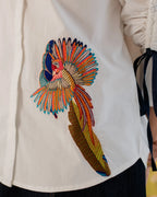White parrot shirt