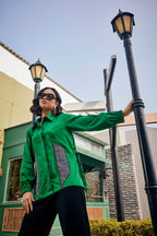 The Neo-Verde Green Panel Shirt - Puja Agarwal
