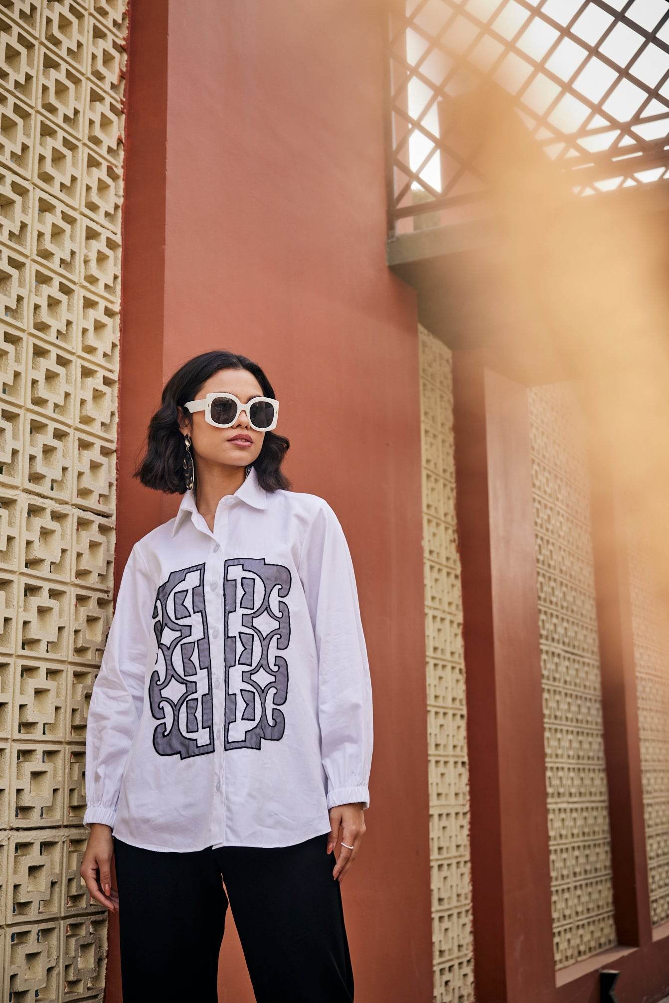 The Cairo Monogram Shirt / Co-ord Set - Puja Agarwal