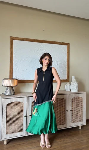 Emerald Black Dress