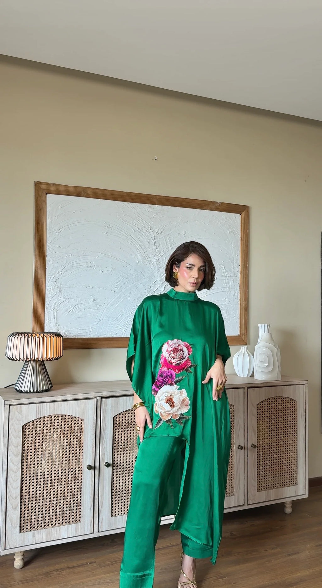 Emerald Kaftan Co-ord Set