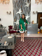 Emerald Bloom Green Shirt/Co-ord Set - Puja Agarwal