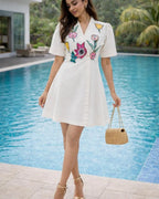 Botanical Bloom Wrap Dress