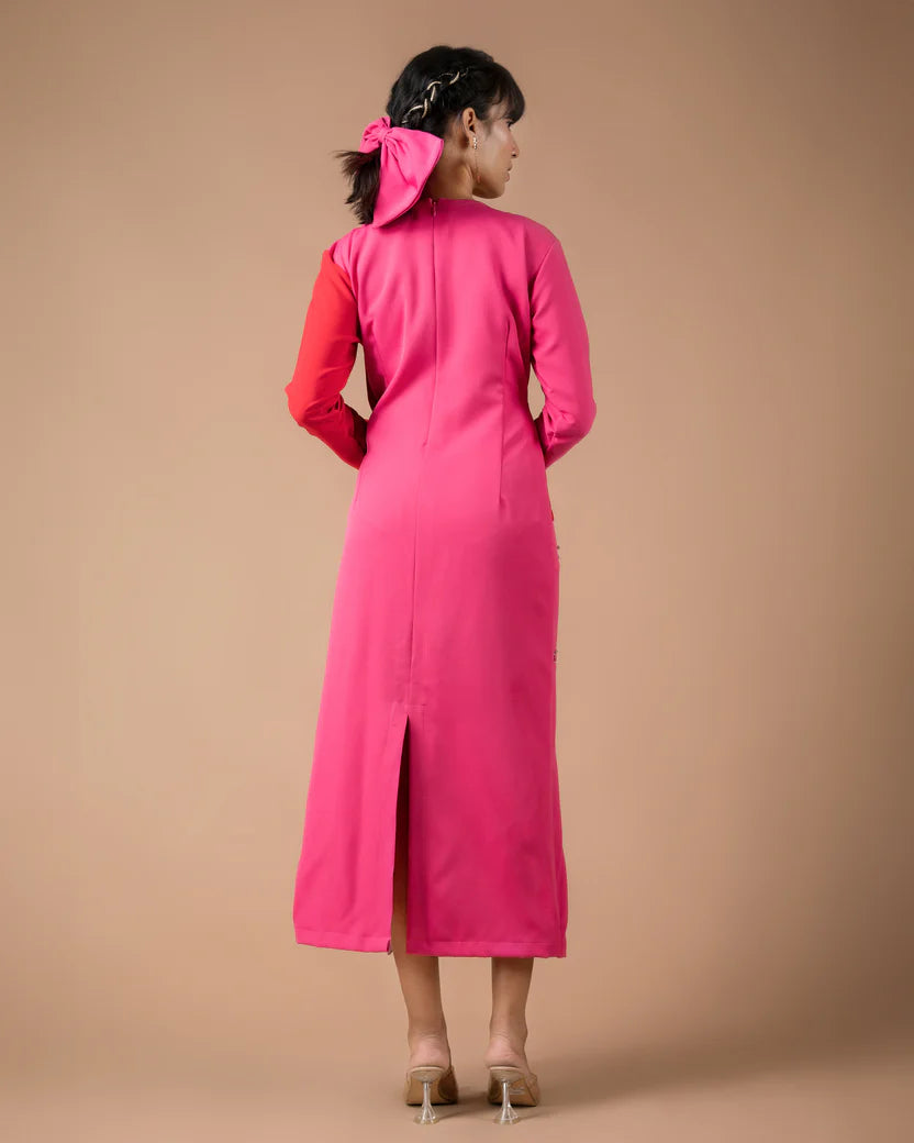 The Color-blocked Midi Dress