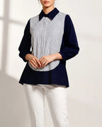 Pinstripe Panel Shirt