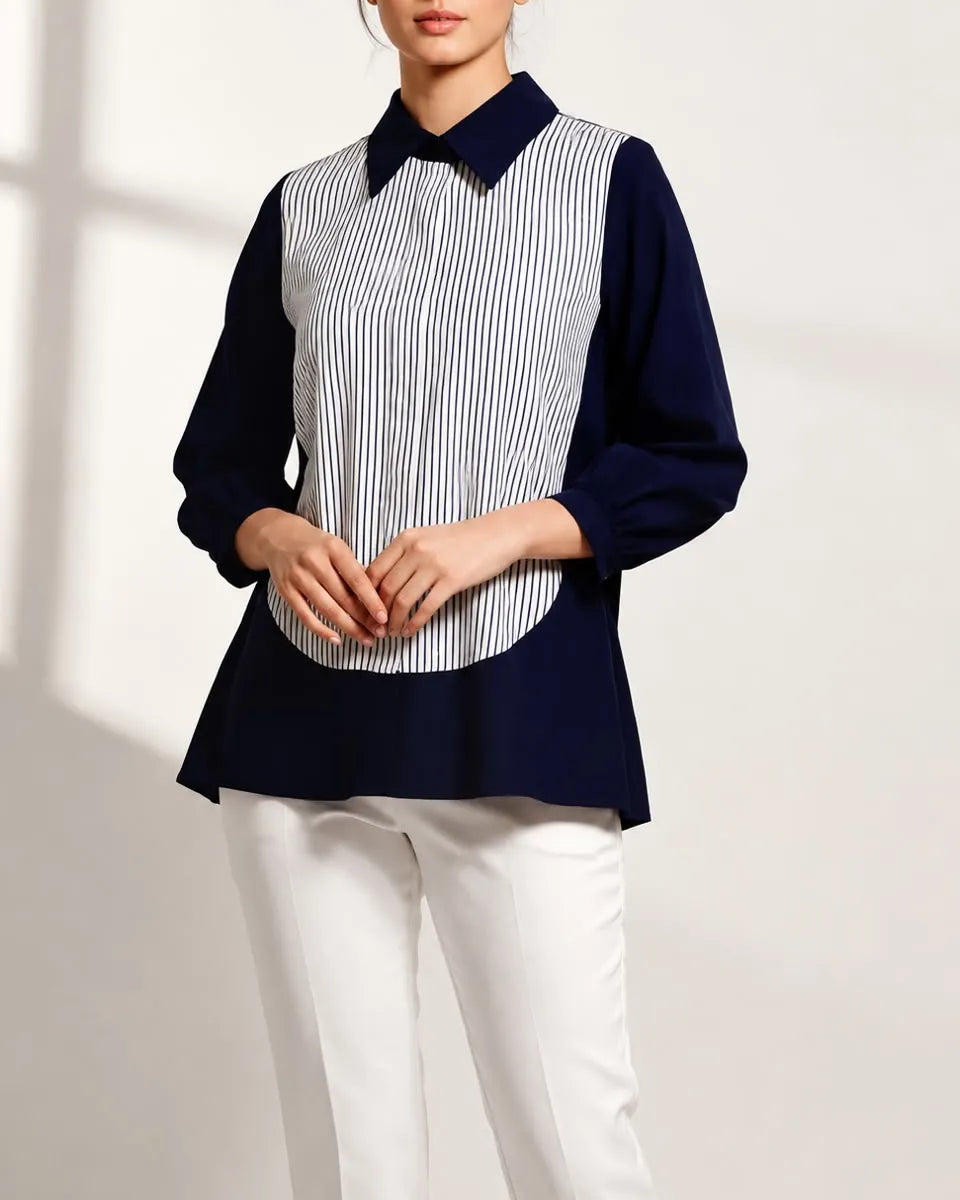 Pinstripe Panel Shirt