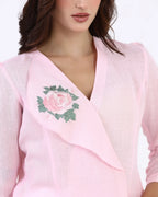Blush Rose Wrap Top