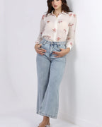 Blush Petal Printed Shirt - Idhaya