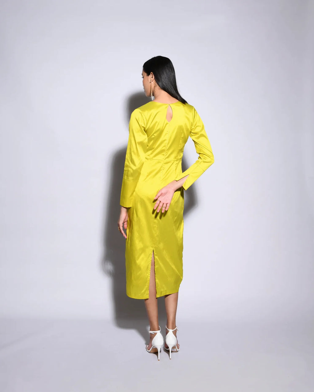 Blazing Lime Green  Dress - Itara