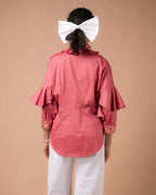 The Salmon Pleated Shirt - BeyondStiches