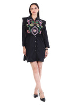 Elegant Cotton Black Dress - Harneet Kaur