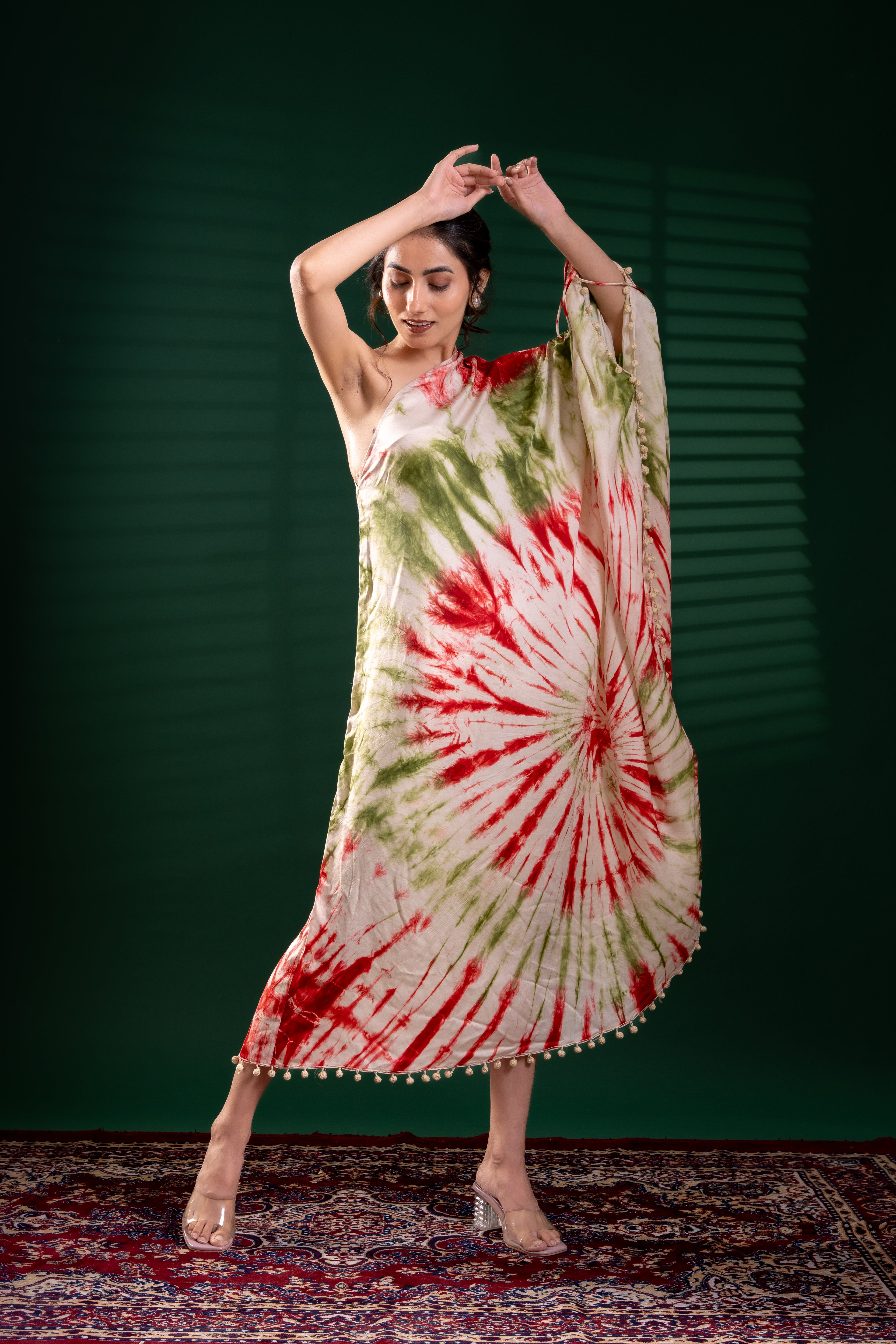 Tie-dye Tango One Shoulder Dress - Kasshish