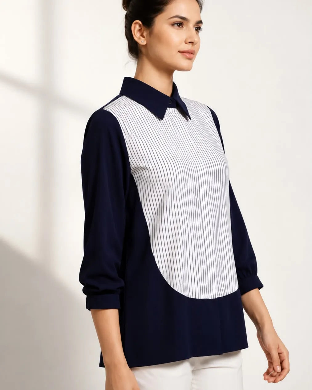 Pinstripe Panel Shirt