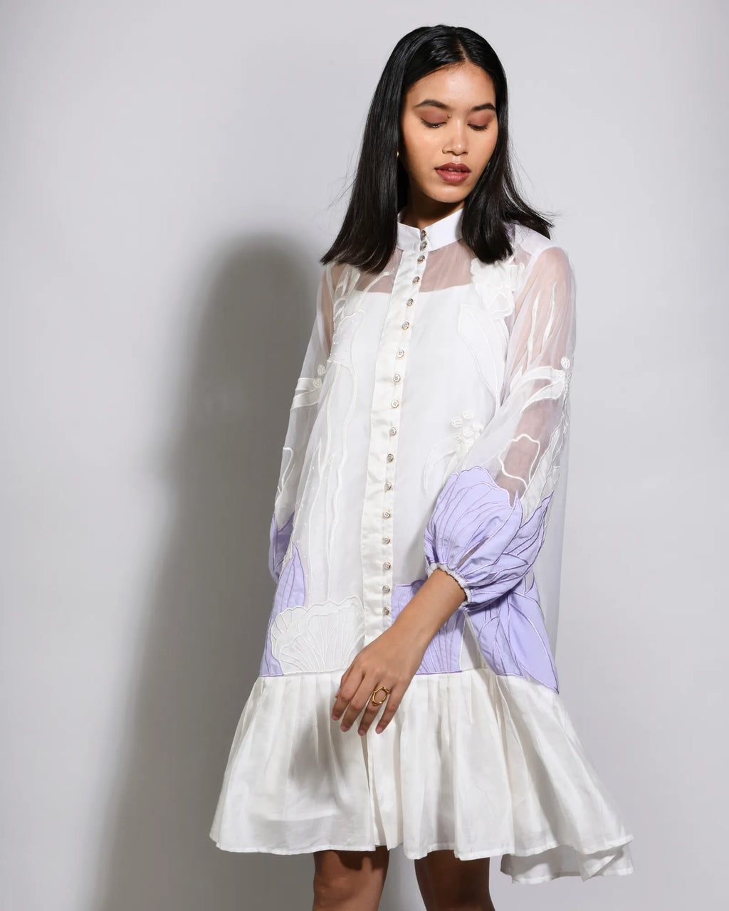 Lisian  Rose Pleated  Dress