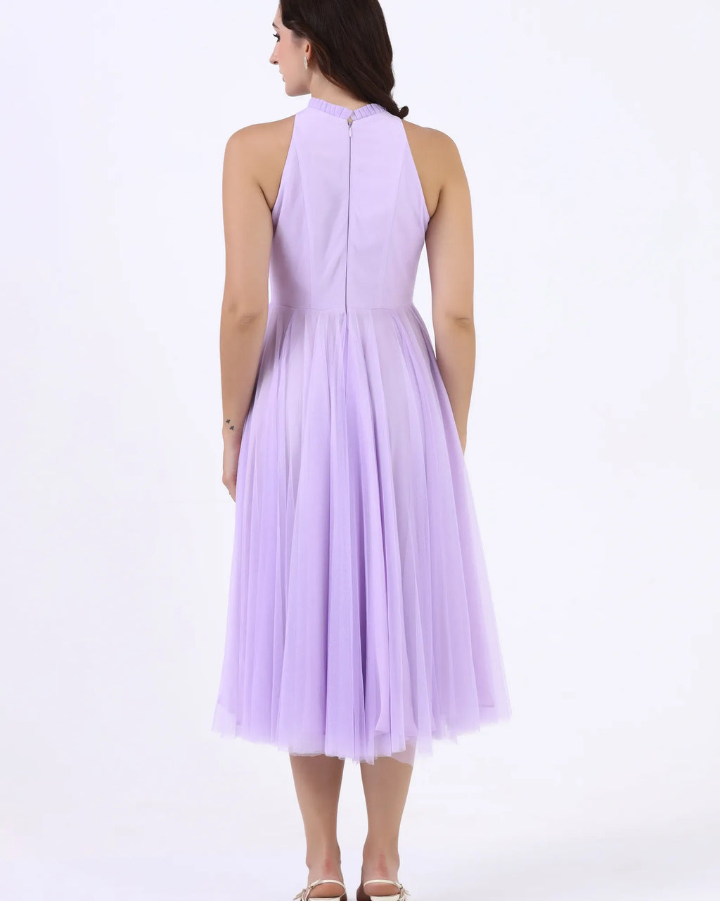 Lavender Petal Tulle Dres - Idhaya