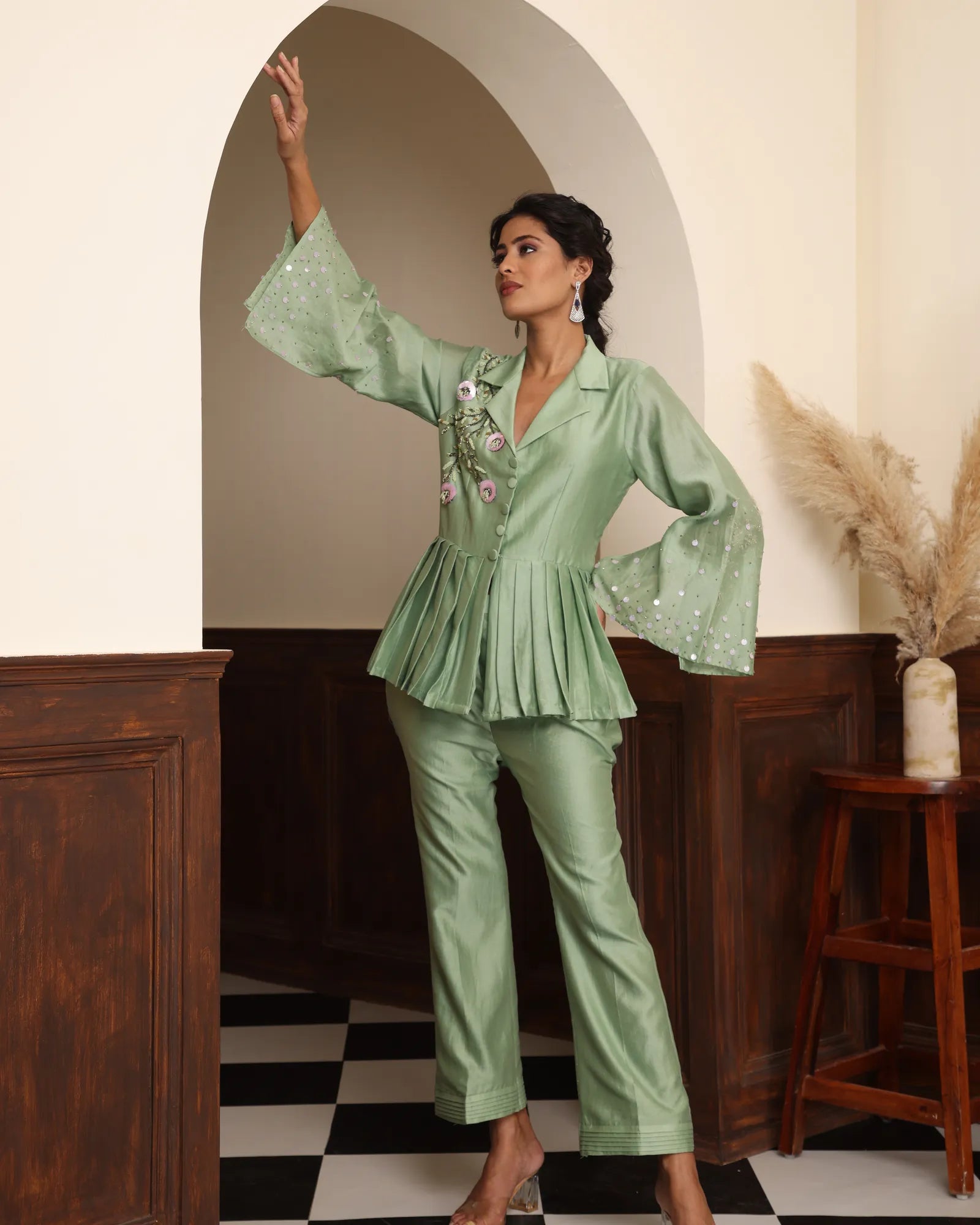 Peplum Style Cord-Set