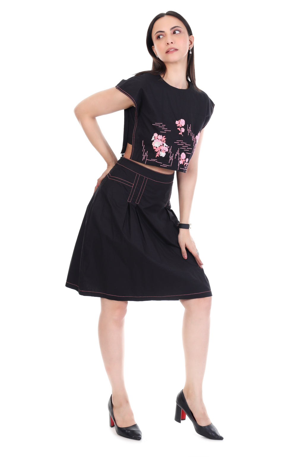 Midnight Cotton Black Dress - Harneet Kaur