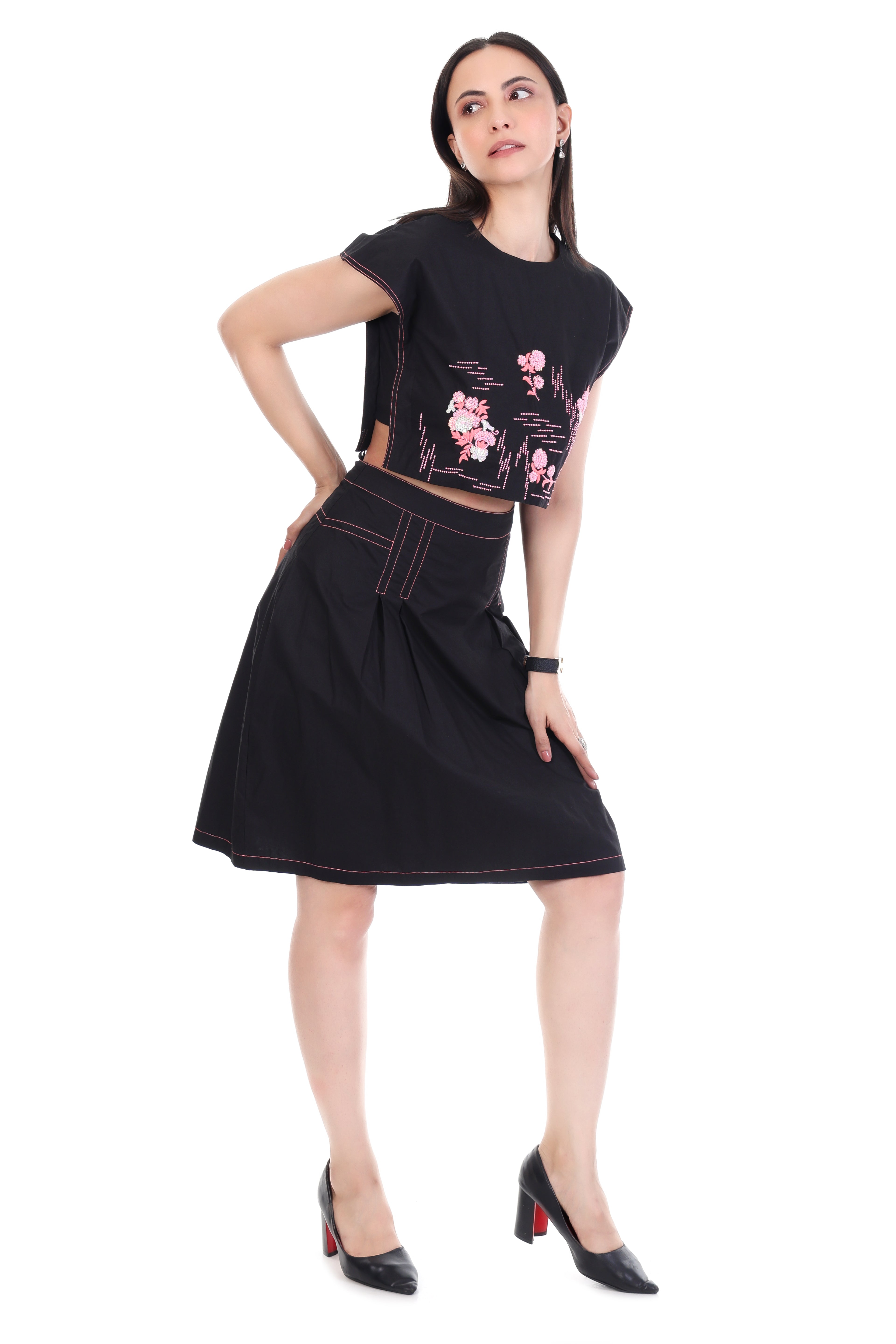 Midnight Cotton Black Dress - Harneet Kaur