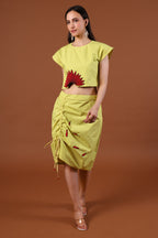 Bright Cotton Yellow Dress Skirt