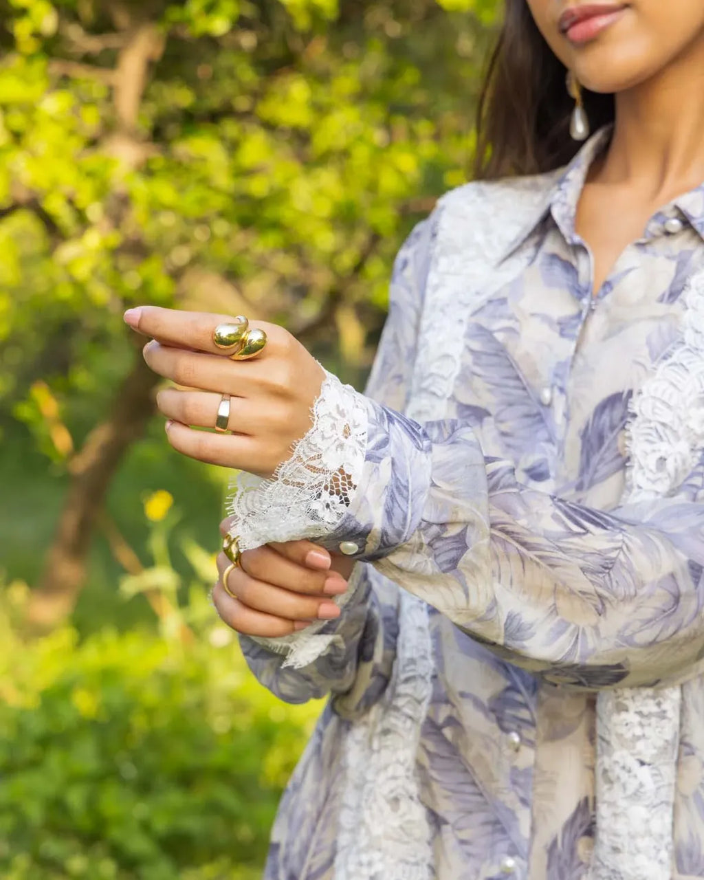 Passionflower Printed Crepe Silk shirt