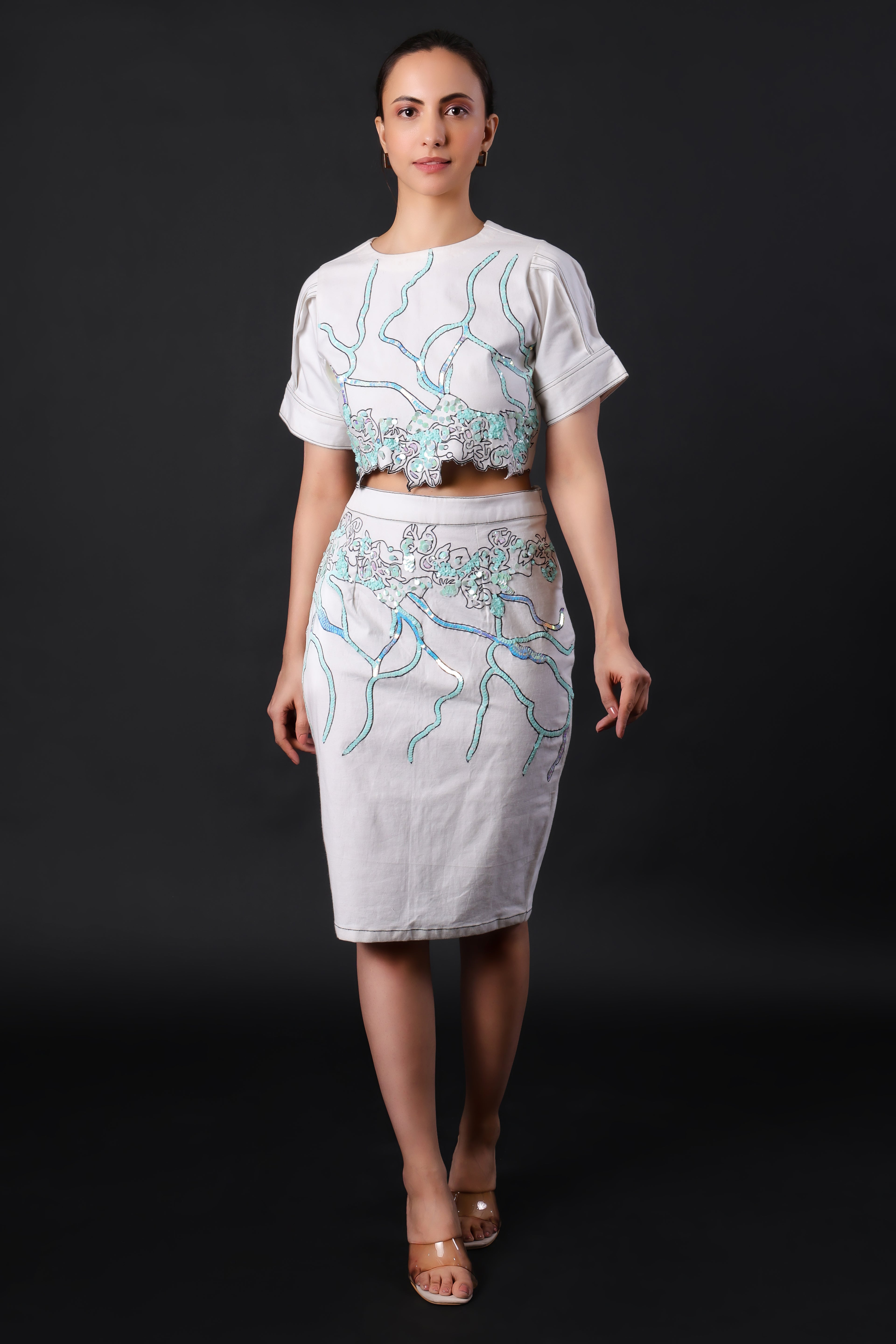 Minimalist Cotton White Skirt