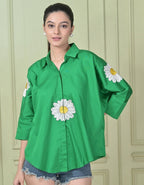 Green Embroidered Shirt