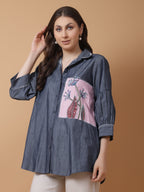 Denim Embroidered Shirt