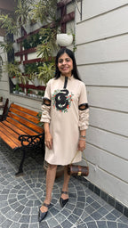 Beige Naga Morph Dress