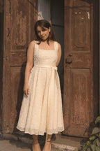 White Petal Panel Dress
