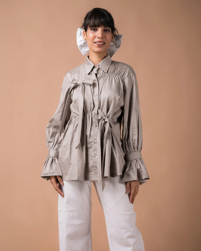 The Grey Knot Bow Top