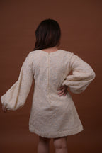 White Petal Bloom Dress - Divya Chawla