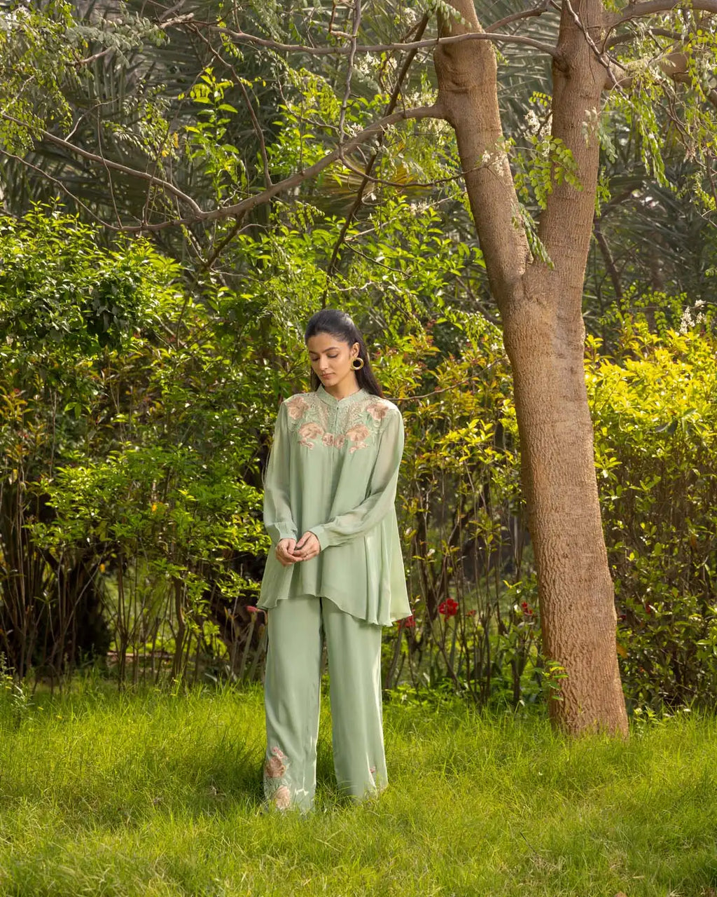 Amaryllis French lace Georgette Co-ord Set