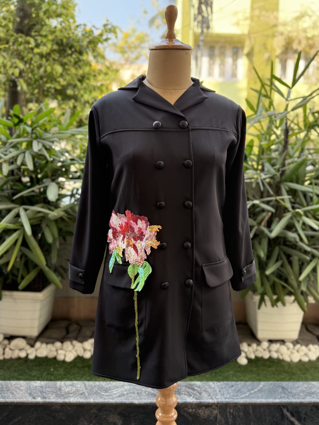 Black Trench Dress - Label Shall