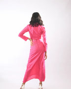Pink Zigzag Printed Skirt + Top  Set - Itara