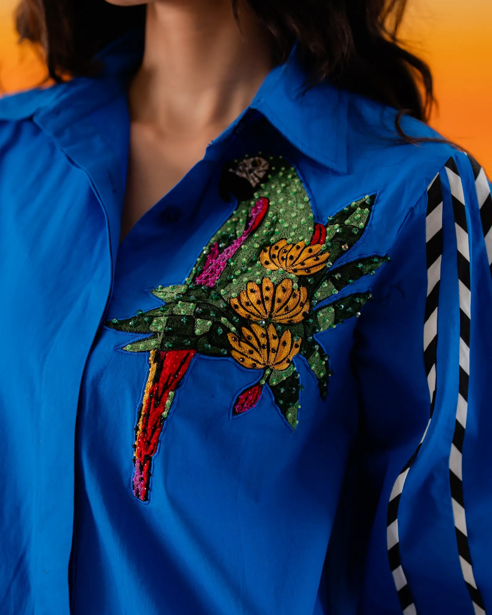 Blue parrot Shirt/Cordset